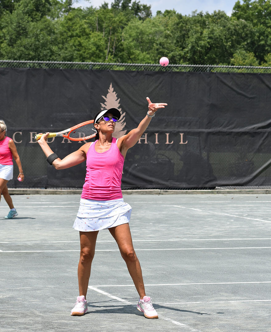 women playing tennis