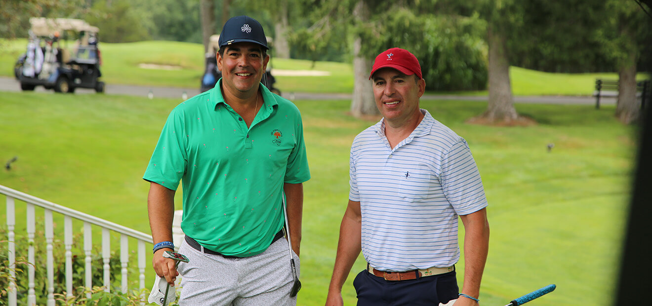 two men on golf course